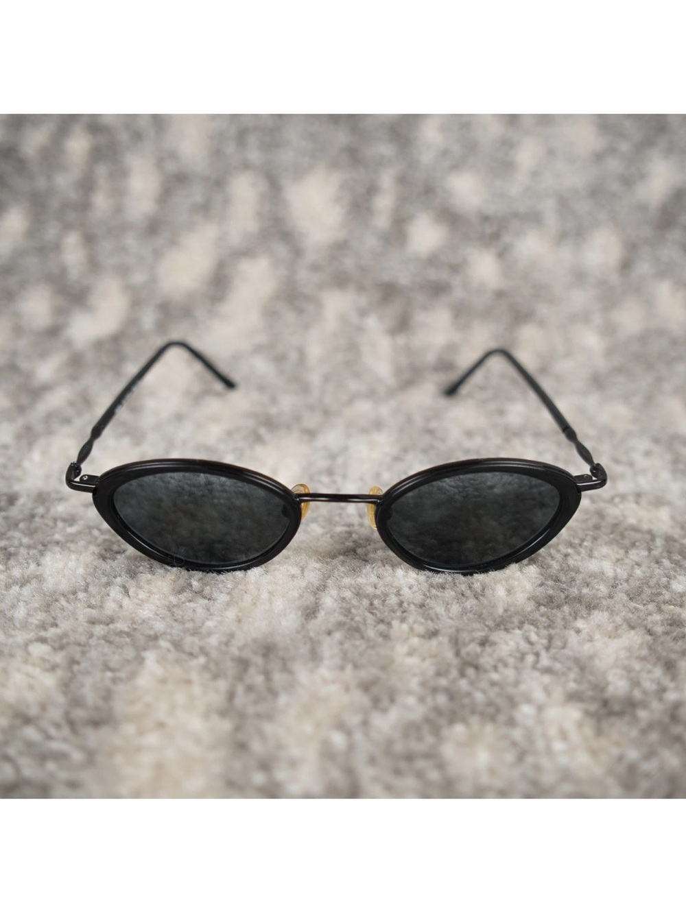 Maui Jim Lanikai Gloss Black Polarized Oval Sunglasses MJ-128-02 W/ Case 45-22 - Picture 4 of 15